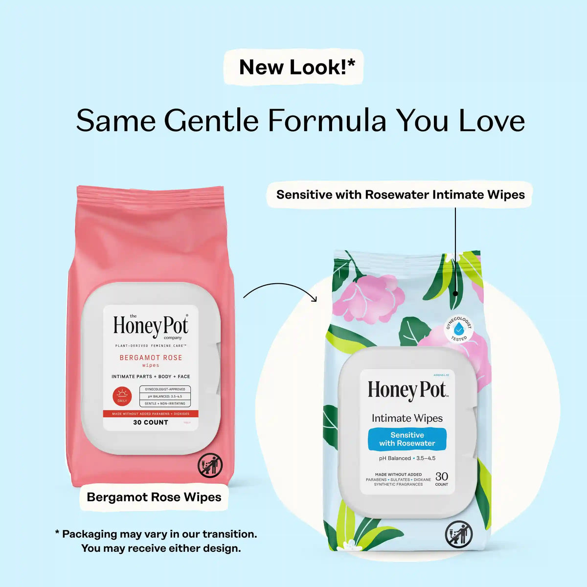 Sensitive with Rosewater Intimate Wipes