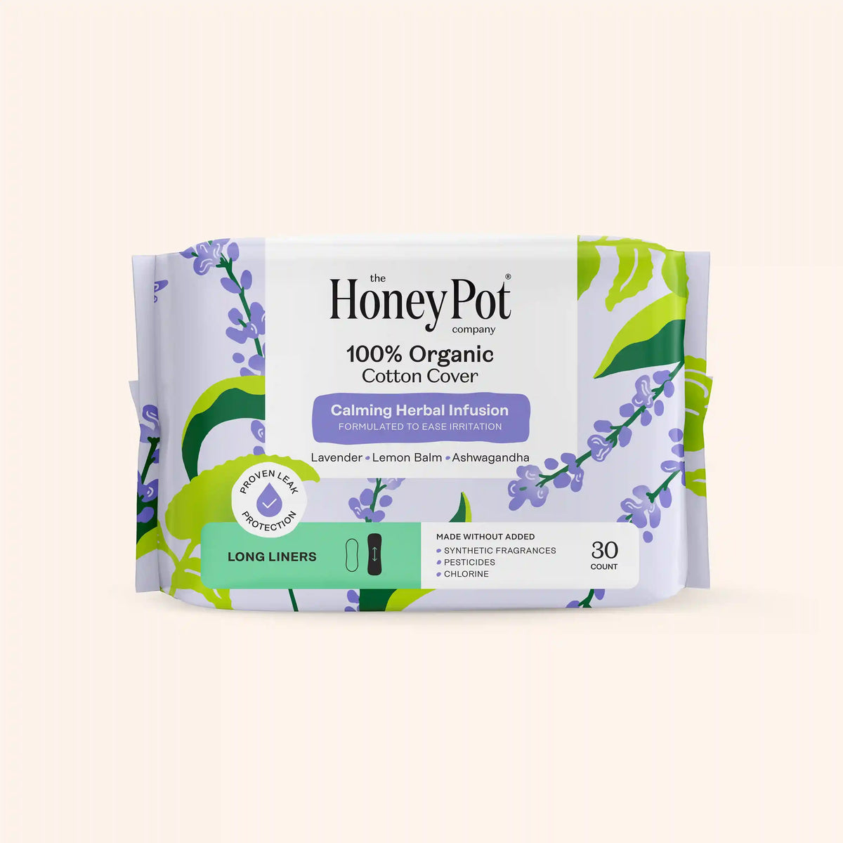 Organic Cotton Cover Calming Herbal Infusion Long Liners